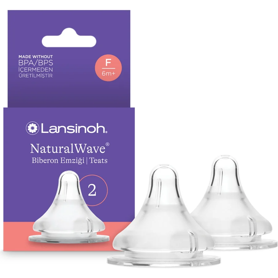 LANSINOH NaturalWave 2'li Biberon Emziği Hızlı Akışlı (6 Ay+)