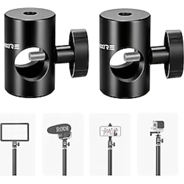 Lanxire Rapid Adapter Convert 2'li Paket, Çok Fonksiyonlu Işık Standı Ucu Adaptörü - Stüdyo Monitör Standı, Kamera Montajı, Fotoğraf Stüdyosu Fotoğraf Işık Standı için Fit