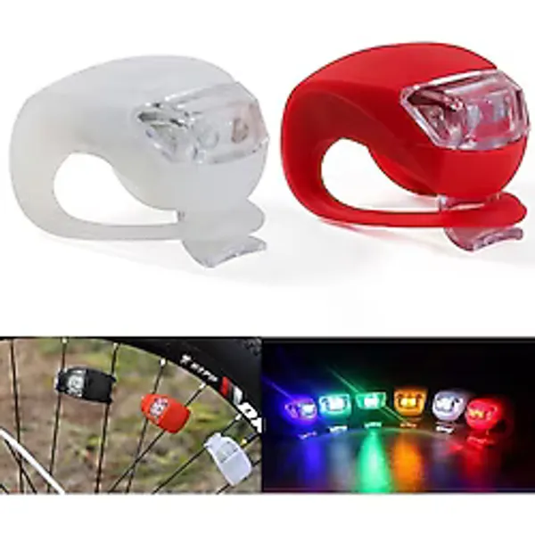 Larimar Silikon Led Bisiklet Lambası 2'li Fener Ön Ve Arka Stop Işık Aydınlatma Seti