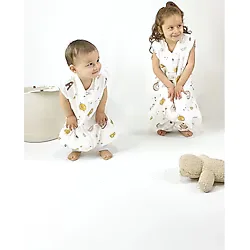 Las Vivas Kids Yazlık Müslin Uyku Tulumu, Organik Pamuklu Çocuk Ve Bebek Tulumu 0,5 Tog