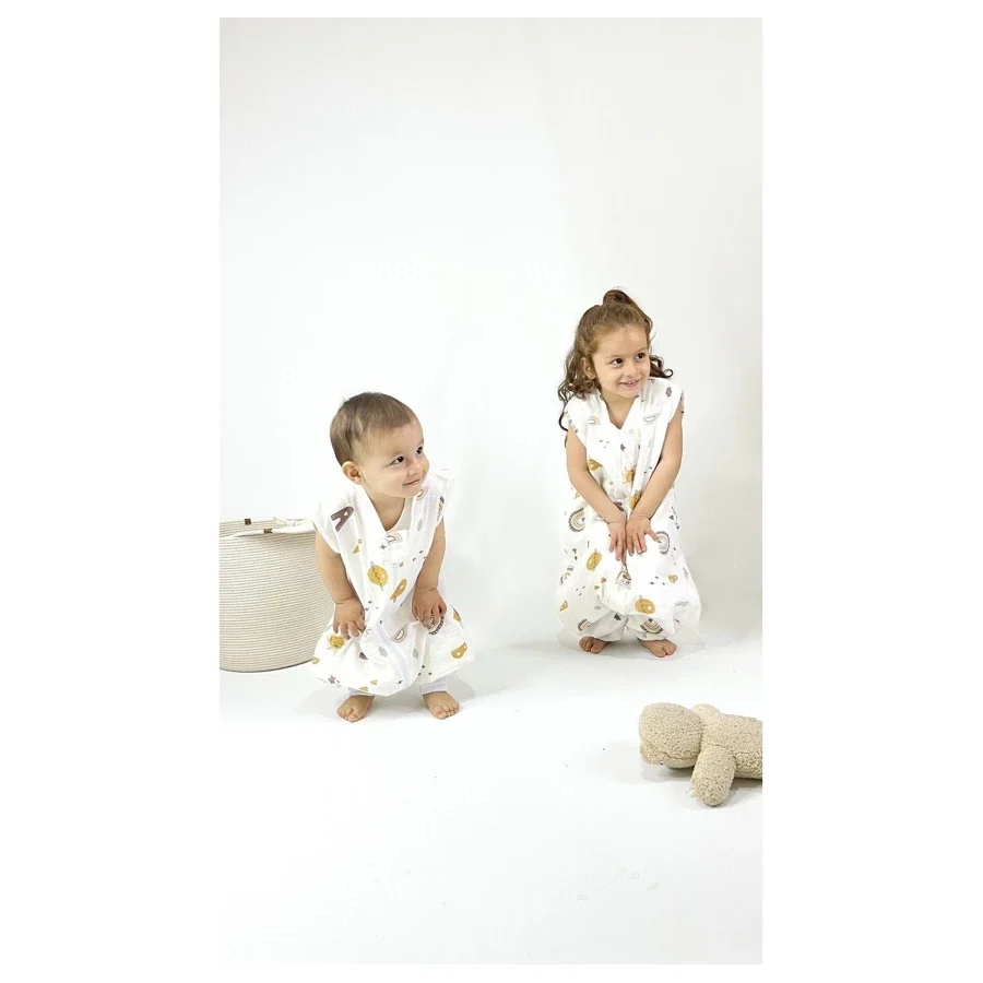 Las Vivas Kids Yazlık Müslin Uyku Tulumu, Organik Pamuklu Çocuk Ve Bebek Tulumu 0,5 Tog