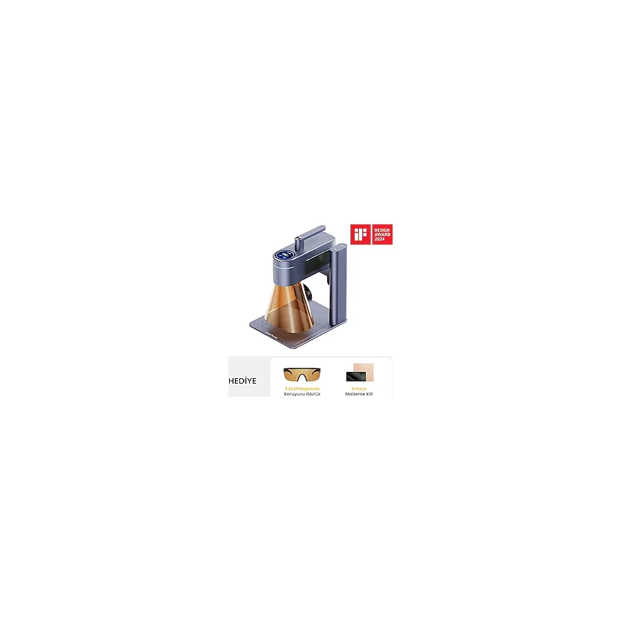 LASERPECKER LP4 Basic - Çift Lazer Gravür Makinesi (2W Fiber + 10W Diode)