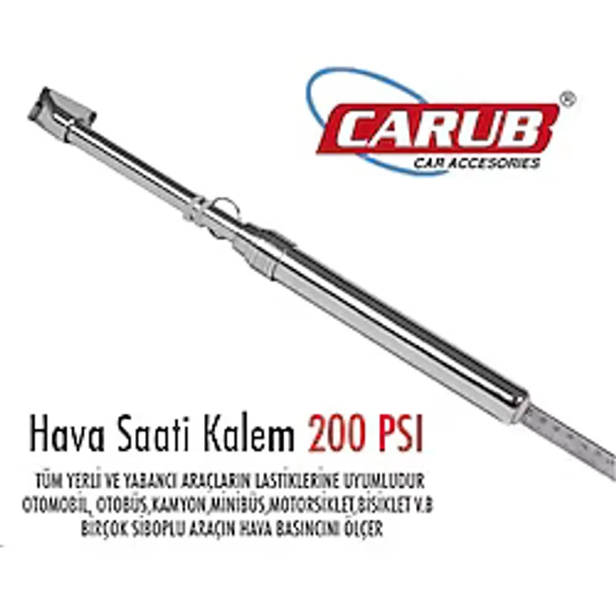 Lastik Hava Basınç Ölçer 10-200 Psi Mekanik Metal