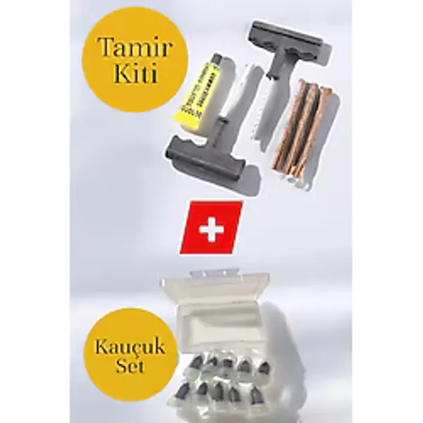 Lastik Tamir Kiti Fitil Atma Seti+ Lastik Tamir Kiti Kauçuk Vida Seti