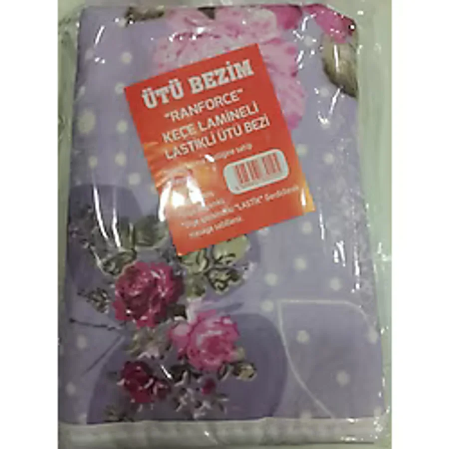 Lastikli Keçe Lamineli Ütü Masası Bezi Örtüsü 50x130
