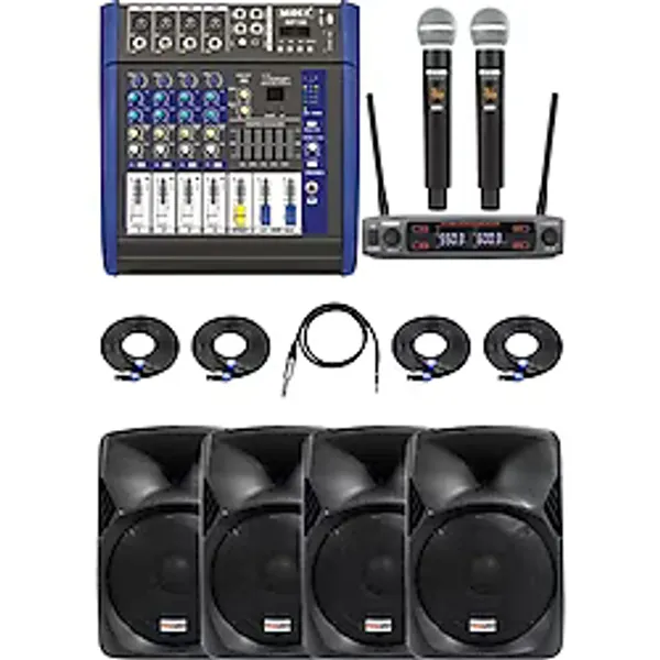 Lastvoice Bronz Paket-3 Profesyonel Ses Sistemi Mikser Hoparlör Ekipman Seti