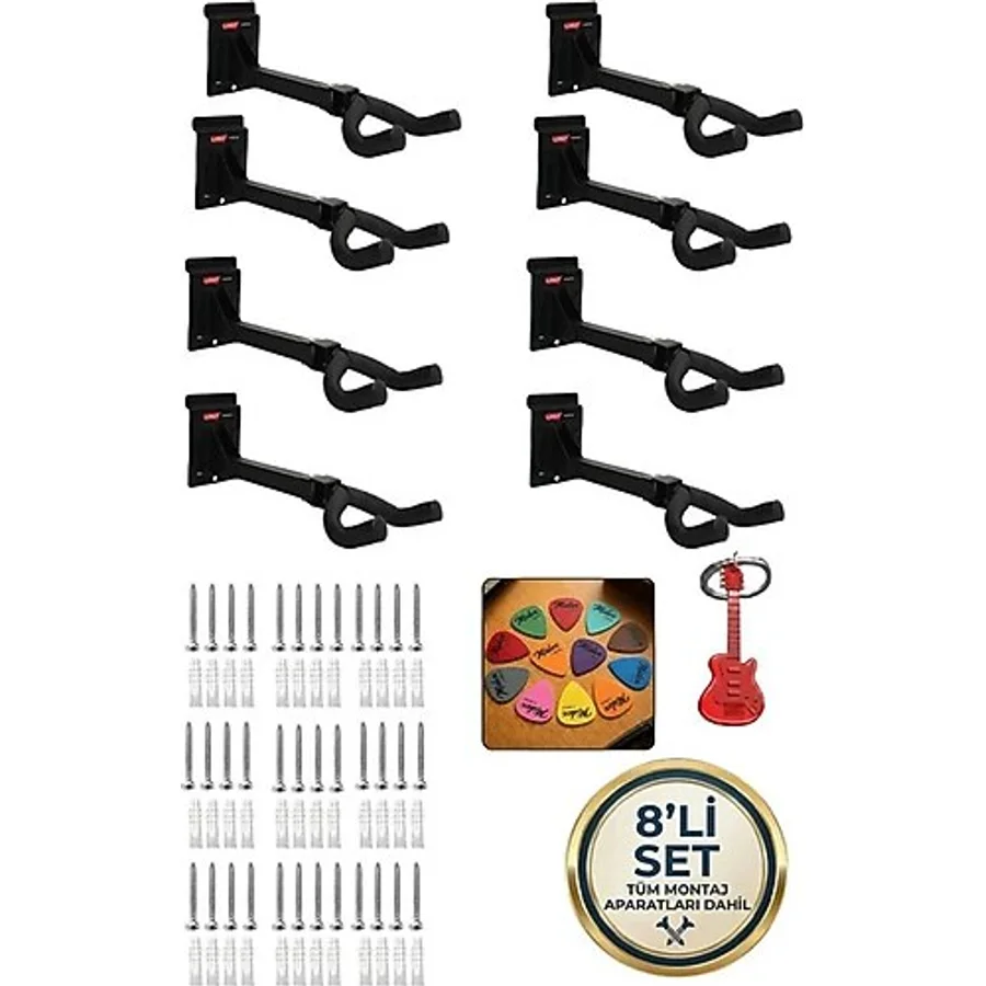 Lastvoice Gds-444(8X) Gitar Duvar Askısı Standı Aparatı (8'Li Paket)