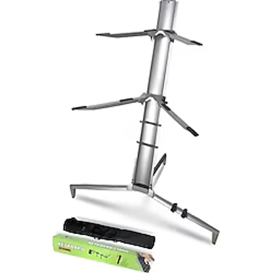 Lastvoice KS-20GR Silver Profesyonel Ultimate Org Standı Sehpası Çift Katlı Çantalı