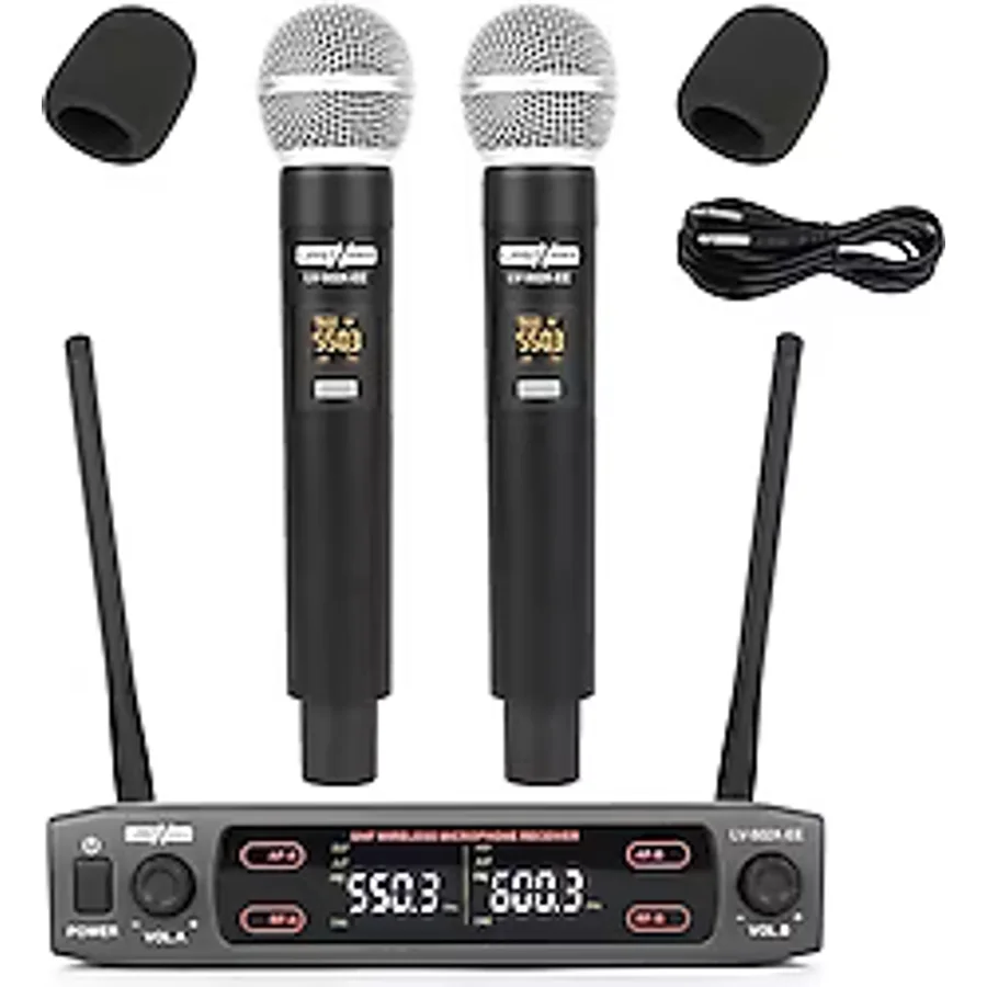 Lastvoice LV-502EE 2'li UHF Dijital Kablosuz El Mikrofonu