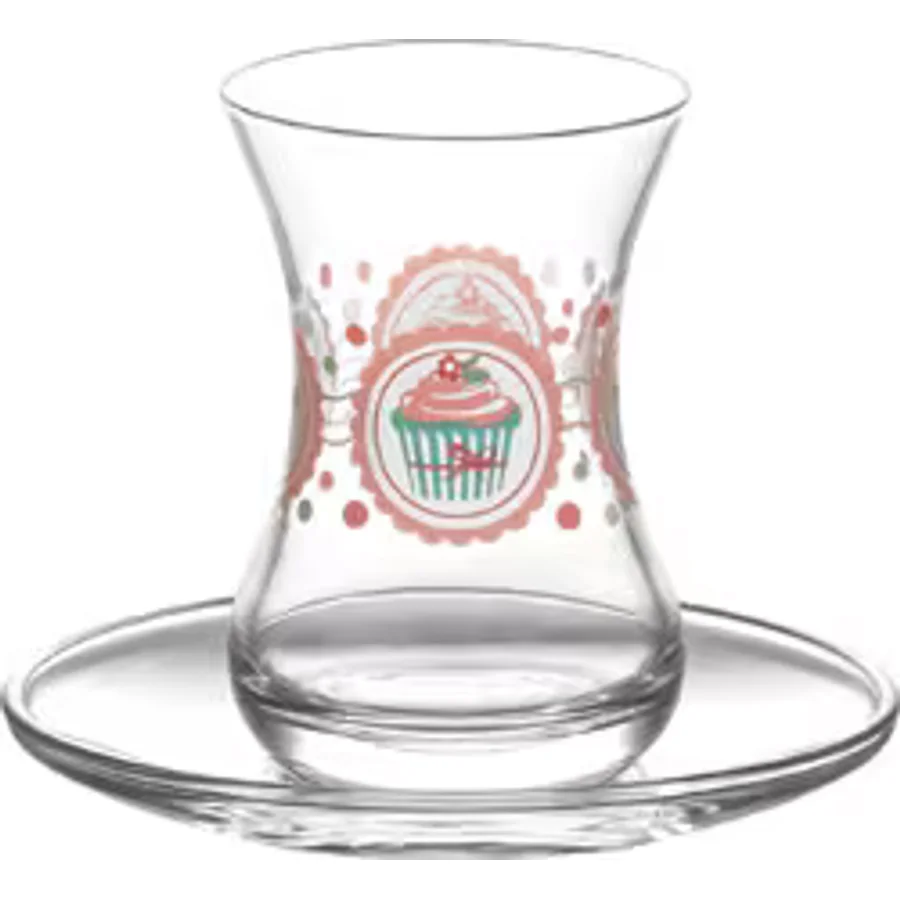 Lav Cupcake Mini 12'li Çay Seti
