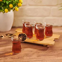Lav Optikli Klasik Çay Bardağı 72 Parça Çay Bardak