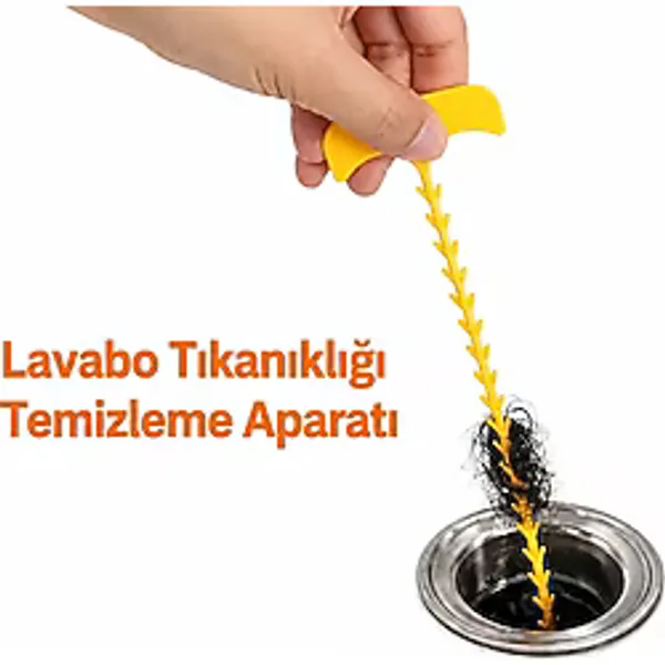 Lavabo Gideri Saç Ve Tıkanıklık Temizleme Aparatı Gider Açıcı Temizlik Çubuğu Banyo Ve Mutfak