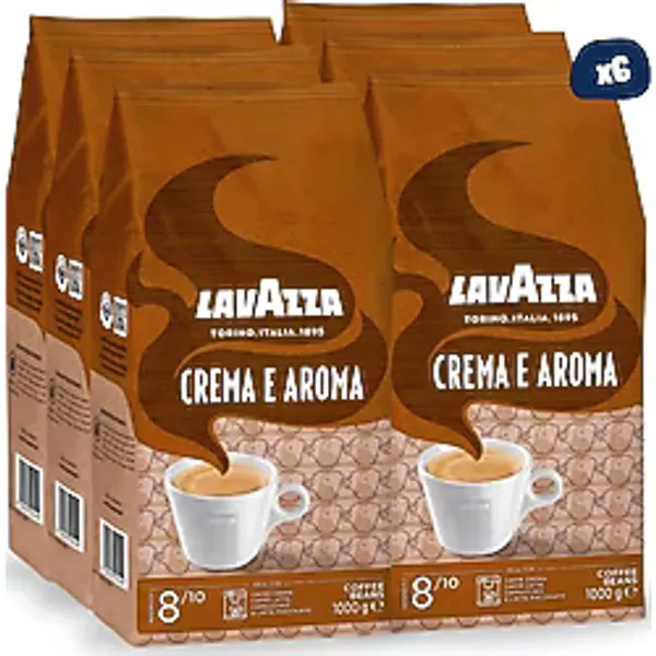 Lavazza Crema E Aroma Çekirdek Kahve - Kahverengi - 1 Koli - 6 x 1 KG