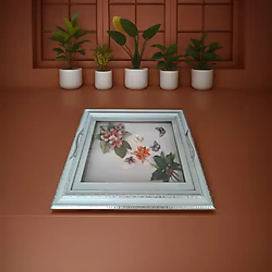 Layık Eller 3D Rölyef Nişan Tepsisi - 40 x 50 cm