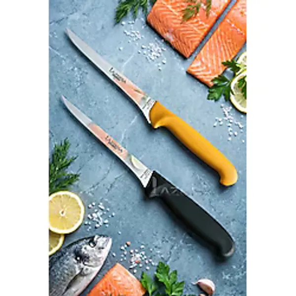 LAZBİSA Gold Incisive Serisi Balık Fileto Bıçağı Et Steak Bıçak Mutfak Bıçak ( Mtf-057 )