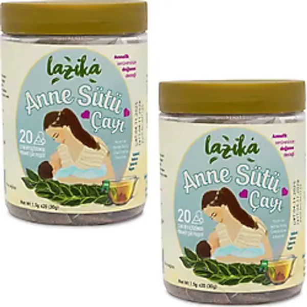 Lazika (2'li Set) Emzirme Dönemi Çayı - Rezene, Anason, Kimyon (2x20'li Non-Gmo Poşet), Kafeinsiz - Bitki Çayı
