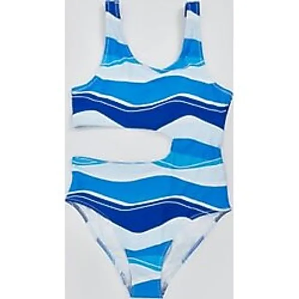 LC Waikiki Hızlı Kuruyan UV Korumalı Kız Çocuk Mayokini - Mavi - 7-8 Yaş