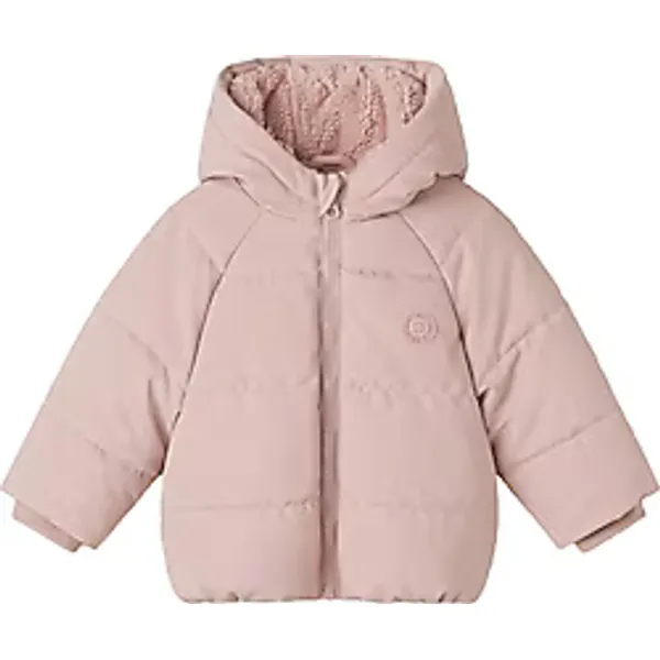 LC Waikiki W7H967Z1-3SP Pembe Su İtici Kapüşonlu Kız Bebek Şişme Mont