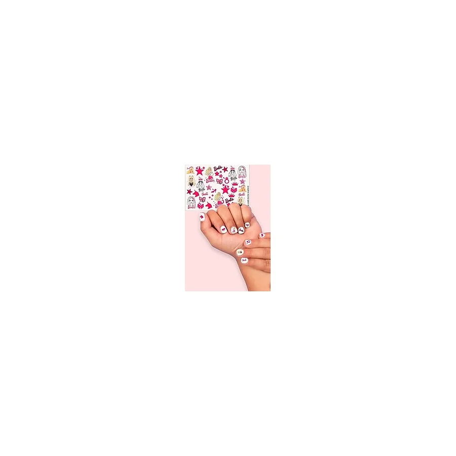 Le Mabelle Pembe Barbie Kız Çocuk Tırnak Sticker