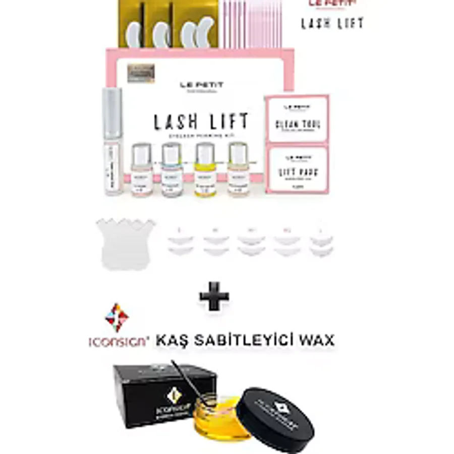 Le Petit Kirpik Lifting Seti, Lash Lift Full Set, Kaş&Kirpik Perma Seti ve Kaş Şekillendirici,Sabitleyici Wax