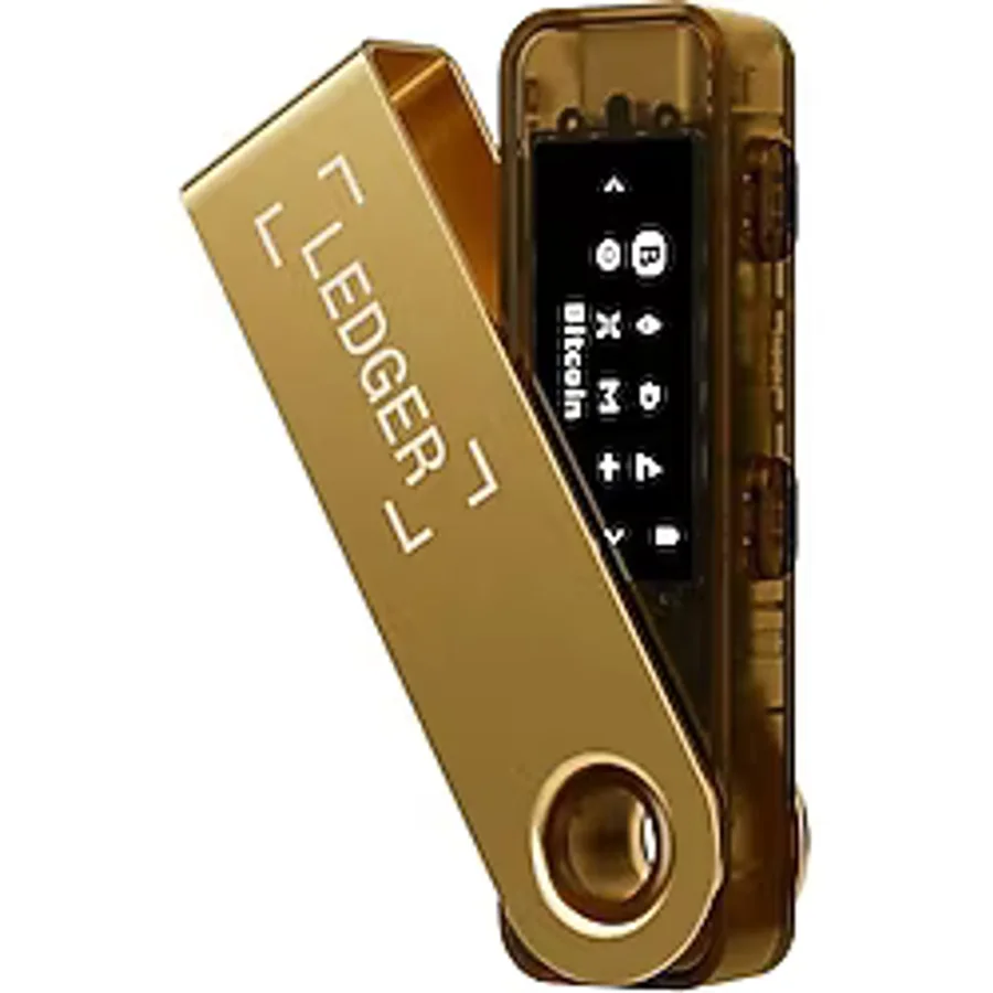 Leaf Shop Nano S Plus Altın Kripto Donanım Cüzdanı