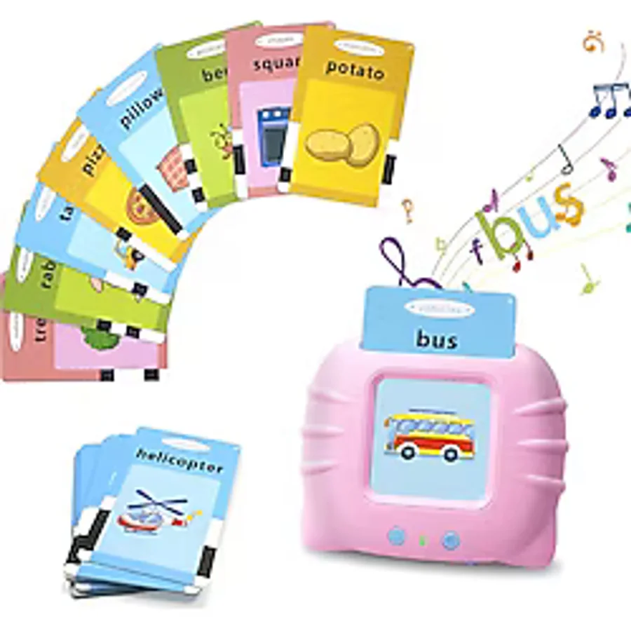 Learning Fun 224 Adet Flash Kart Şarjlı Sesli Eğitici Okul Öncesi Eğitim Dil Oyuncağı Ingilizce - Pembe