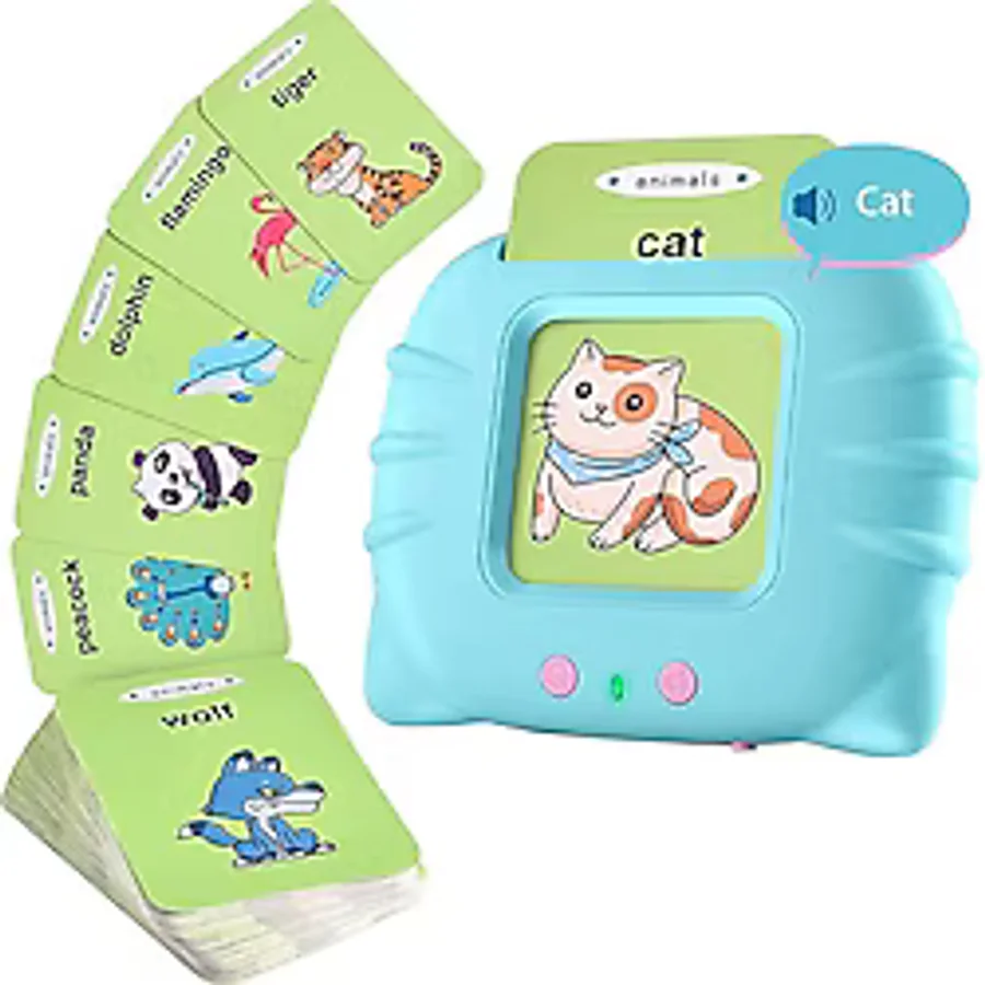 Learning Fun 224 Adet Flash Kart Şarjlı Sesli Eğitici Okul Öncesi Eğitim Dil Oyuncağı Ingilizce - Mavi