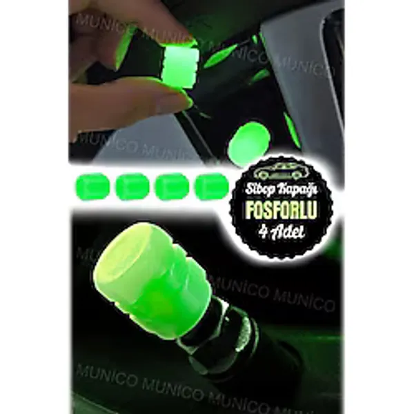 Led Işık Ve Toz Geçirmez 4 Adet Renkli Led Fosforlu Sibop Kapak - Araba Motosiklet Bisiklet İçin