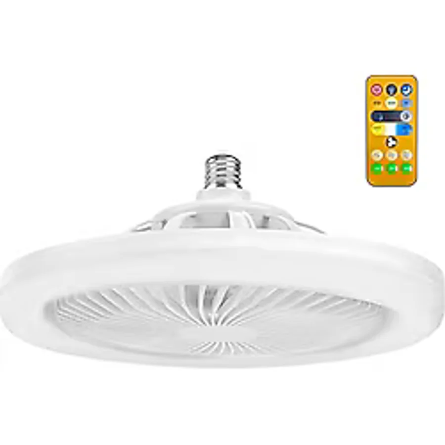 Led Işıklı Tavan Vantilatörü, 3 Farklı Işık Modu, 3 Seviye Güçlü Fan Modu, Uzaktan Kumandalı, Ayarlanabilir Parlaklık Ayarı, Kolay Kurulumlu, Ev Ofis Balkon Bahçe İçin Tavan Pervane Vantilatörü