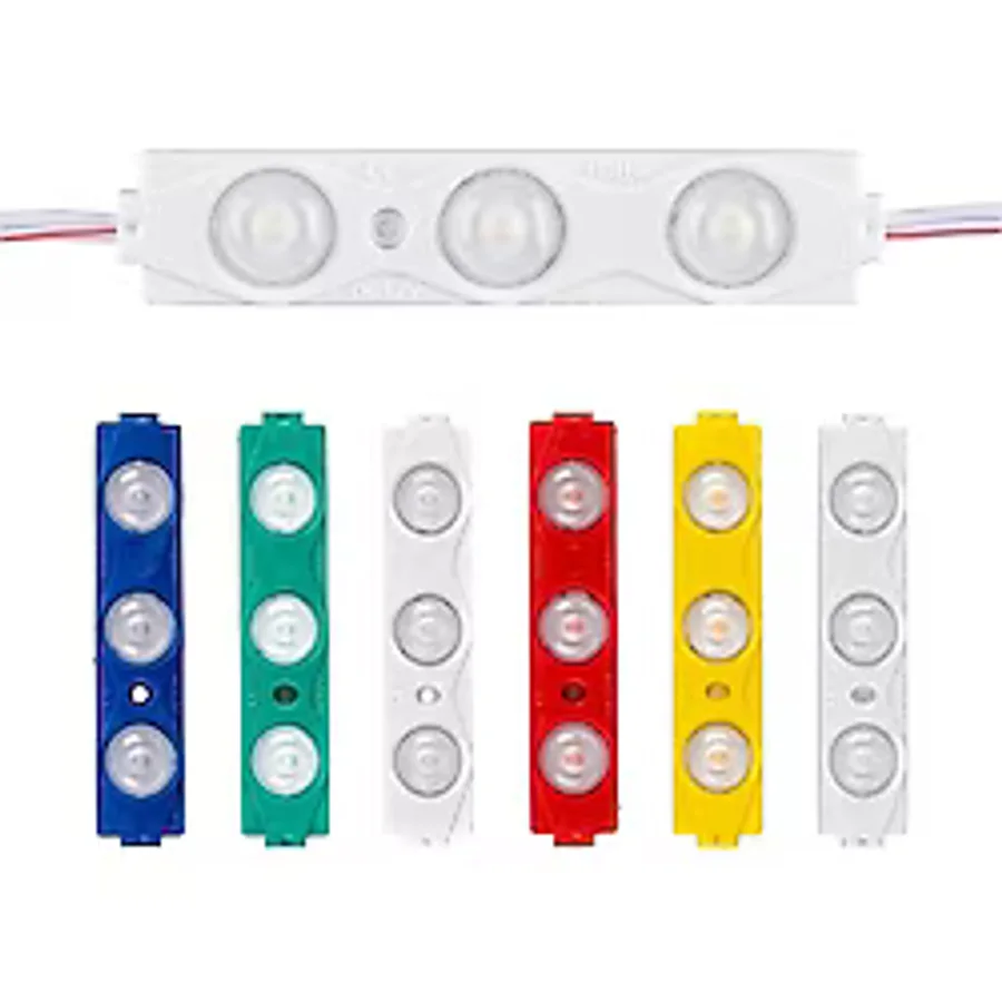 LED Mercekli Modül LED 12V 1.2 Watt ve 1.5 Watt 6 Farklı Renk Seçeneği Tabela, Vitrin, Akvaryum, Tezgah, Makyaj Aynası Aydınlatma İçin (1.5 Watt 10 Adet, Günışığı)