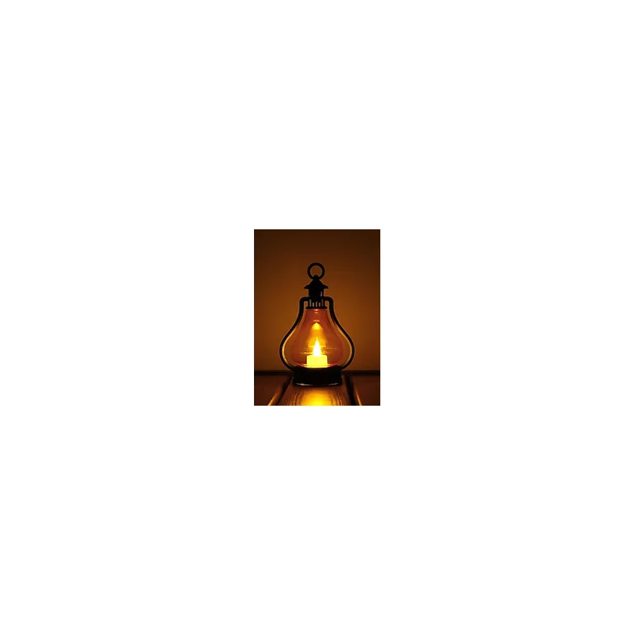 LED Mum Vintage Retro Gaz Lambası Tipi Pilli Dumansız Alevli Dekoratif Yapay Mum Işıldak El Lambası