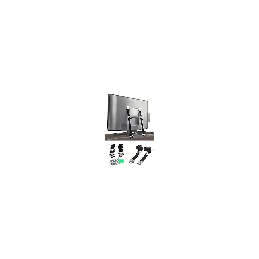 LED Tv Askısı Dolap Gardırop Büfe Kitaplık Sabitleme Bebek Çoçuk Koruma Deprem Güvenlik Kemeri (1 Takım 2 Kemer)