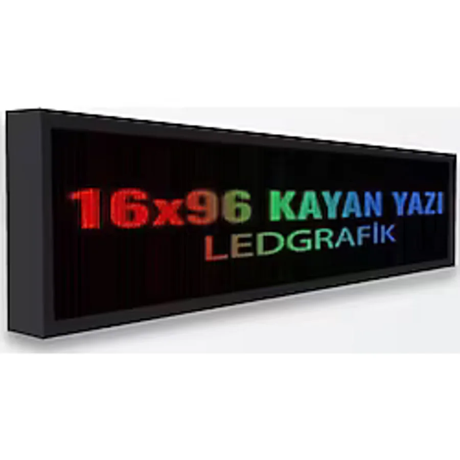 Ledgrafik 16x96 cm rgb Kayanyazı led tabela