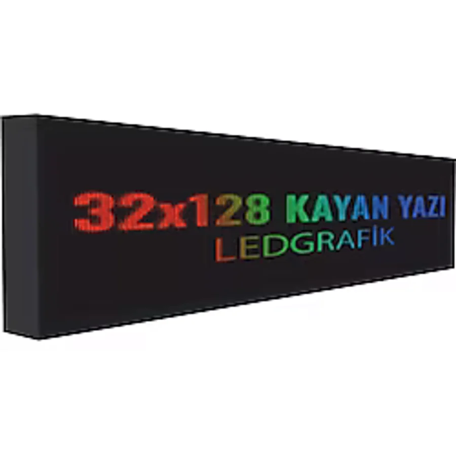 Ledgrafik 32x128 cm RGB kayanyazı led tabela.