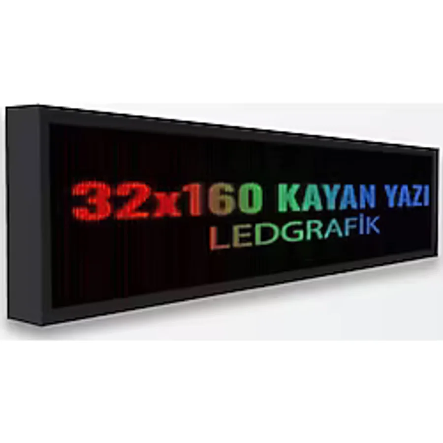 Ledgrafik 32x160 cm RGB kayanyazı led tabela.