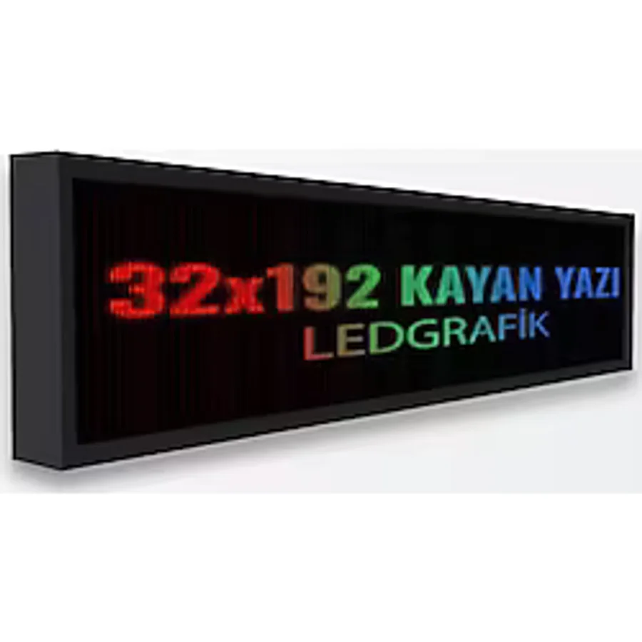 Ledgrafik 32x192 cm RGB kayanyazı led tabela