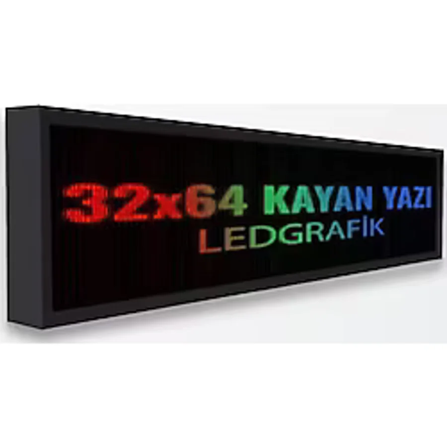 Ledgrafik 32x64 cm RGB kayanyazı led tabela