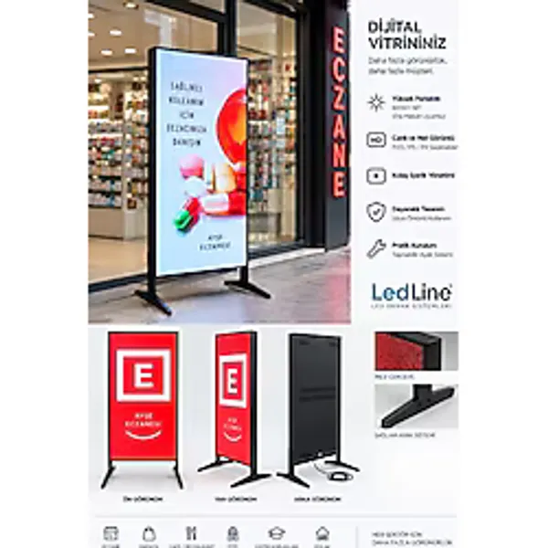 LedLine P2.5 Outdoor Poster LED Ekran (64X128) - Siyah