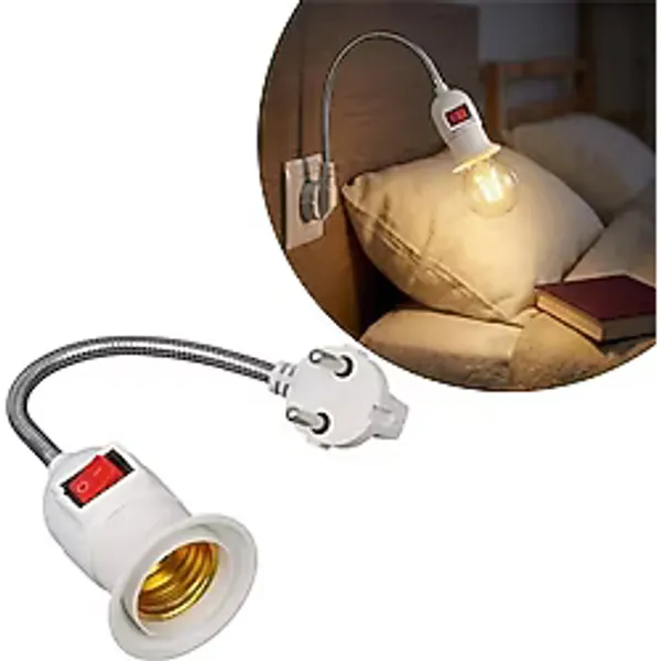 Ledx Dy-112 Prizden E27 Duya Dönüştürücü 26Cm Spiralli Anahtarlı Duy