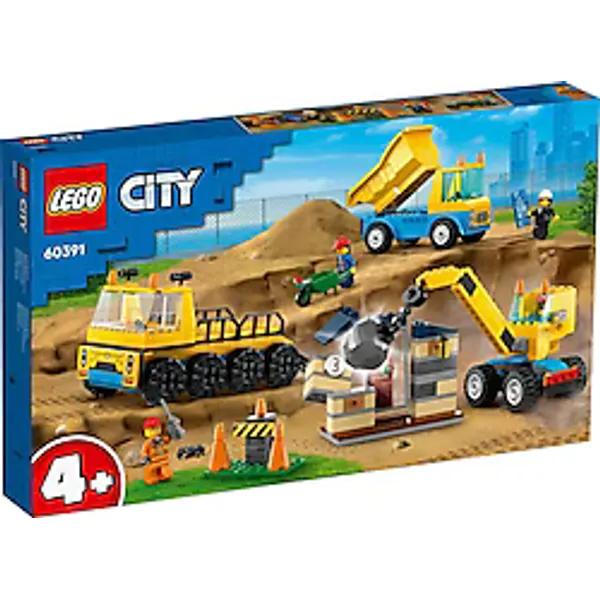 Lego 60391 City İnşaat Kamyonları ve Yıkım Gülleli Vinç