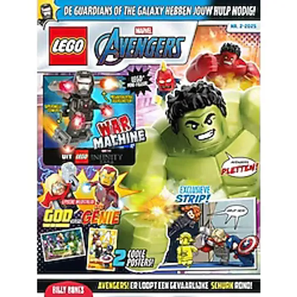 Lego Marvel Avengers Aylık Dergi 02-2025 - Flemenkçe (War Machine Figür)