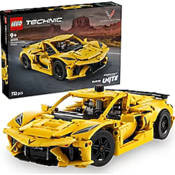 LEGO Technic Chevrolet Corvette Stingray 42205 - 9+ Çocuklar için 6 Silindirli Motor İçeren Oyuncak Yapım Seti (732 Parça)