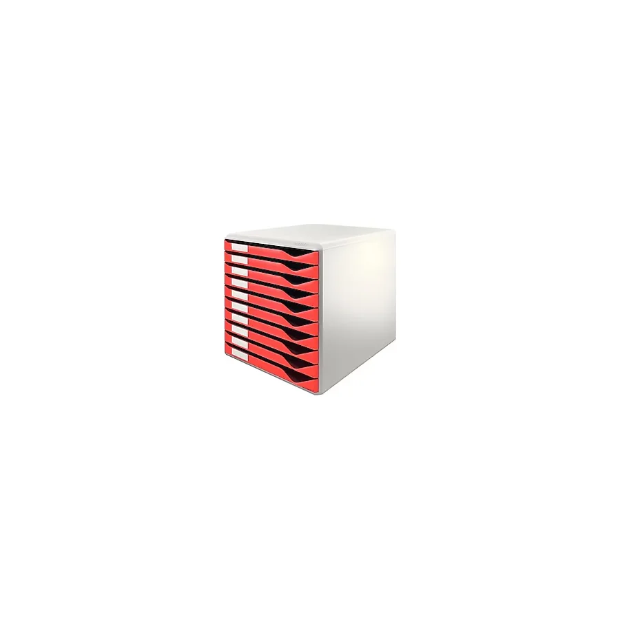 Leitz L-5281 Evrak Rafı 10 Çekmeceli - Kırmızı