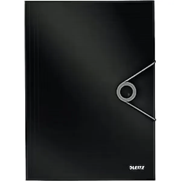 Leitz Solid 150 Sayfa Kapasiteli İnce Lastikli Dosya Siyah