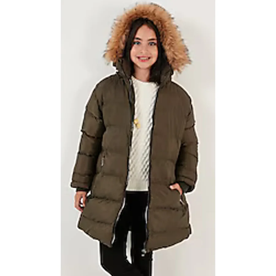 Lela 5761910 İçi Astarlı Kapüşonlu Kız Çocuk Şişme Mont