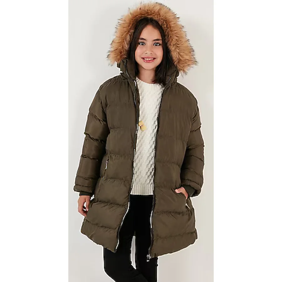 Lela 5761910 İçi Astarlı Kapüşonlu Kız Çocuk Şişme Mont