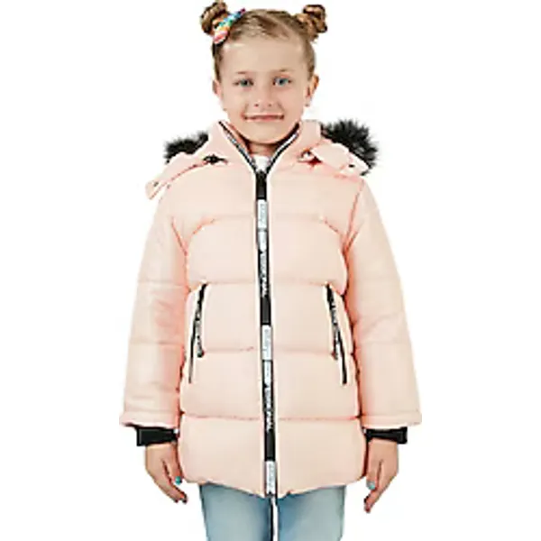 Lela 5765020K Kapüşonlu Kürklü Kız Çocuk Şişme Mont