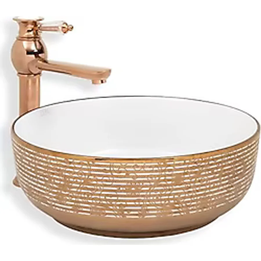 Lena E-8301 Tezgah Üstü Porselen Lavabo