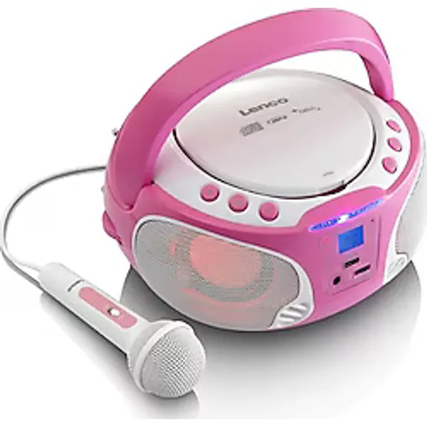 Lenco SCD650PK Pembe Mikrofonlu Müzik Seti