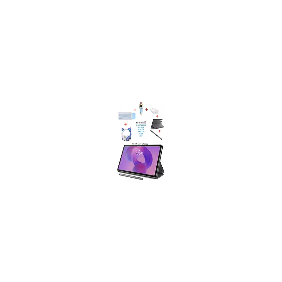 LENOVO 5G Sim kart Uyumlu Idea Tab 2.4Ghz 8Gb 128Gb-Android Tablet+mikrofon +klavye ve mouse+kalem